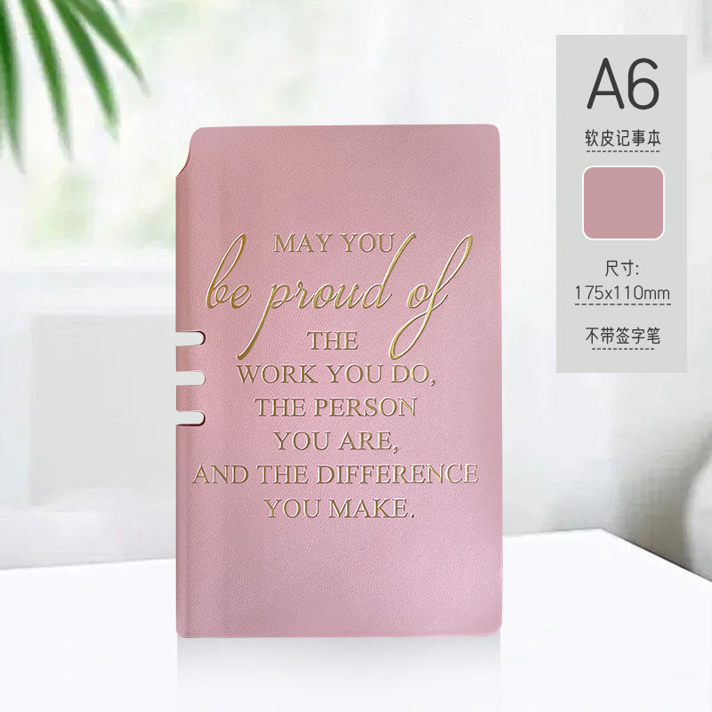 Wholesale A6 notebook with leather cover,  small notebook