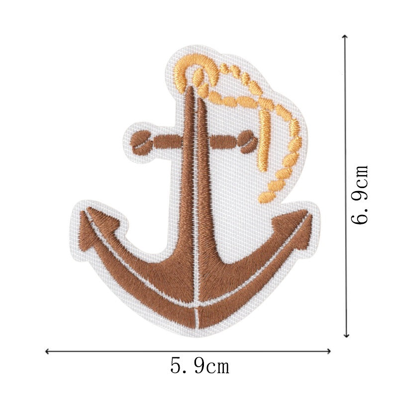 Wholesale Nautical Sailor Embroidered Iron On Patches 15 Piece Set Trendy Decorative Accessory For DIY Crafts Bags Towels Gift Resale