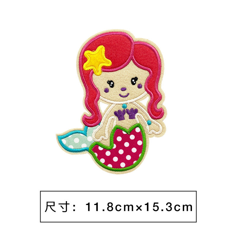 Wholesale Cartoon embroidery clothing decoration large patch cloth stickers