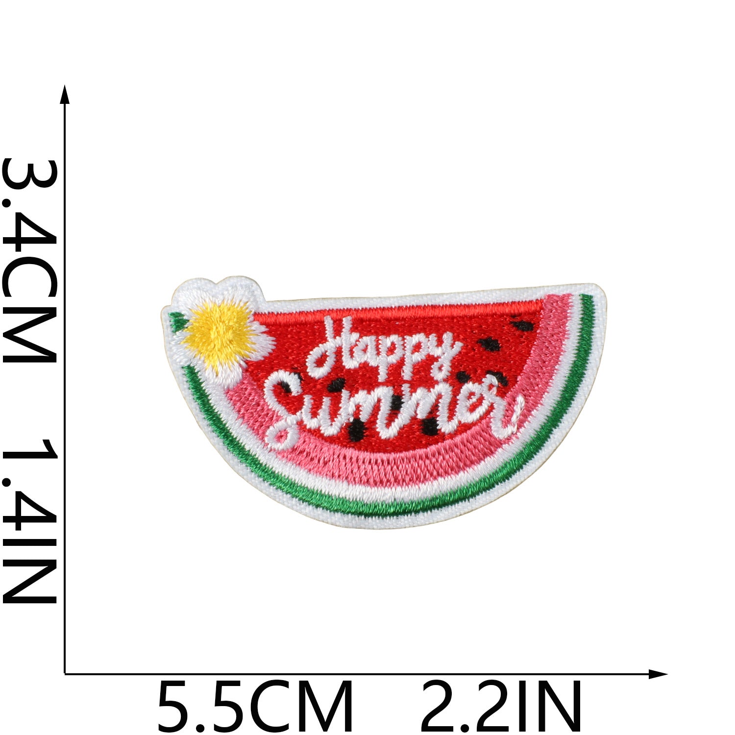 Wholesale Fashion Embroidery Patch Polyester Beach Ice Cream Applique For Clothing Bags And DIY Craft Projects