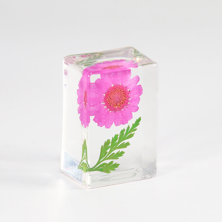 Wholesale 6pcs Creative Handmade Dried Flower Resin Dripping Glue Specimen Ornaments