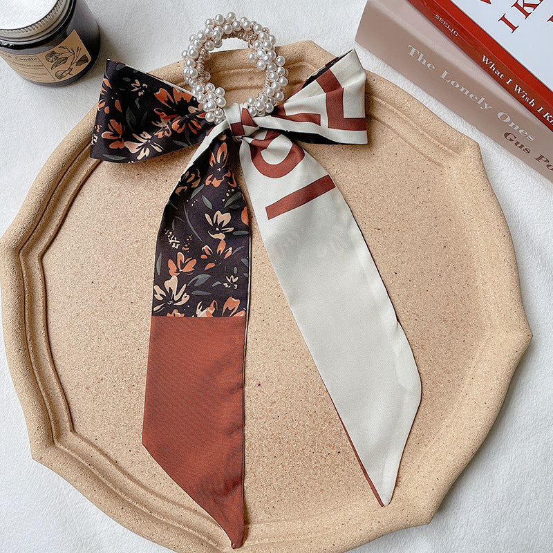 Wholesale Pearl Scarves Summer Thin Hair Scrunchies