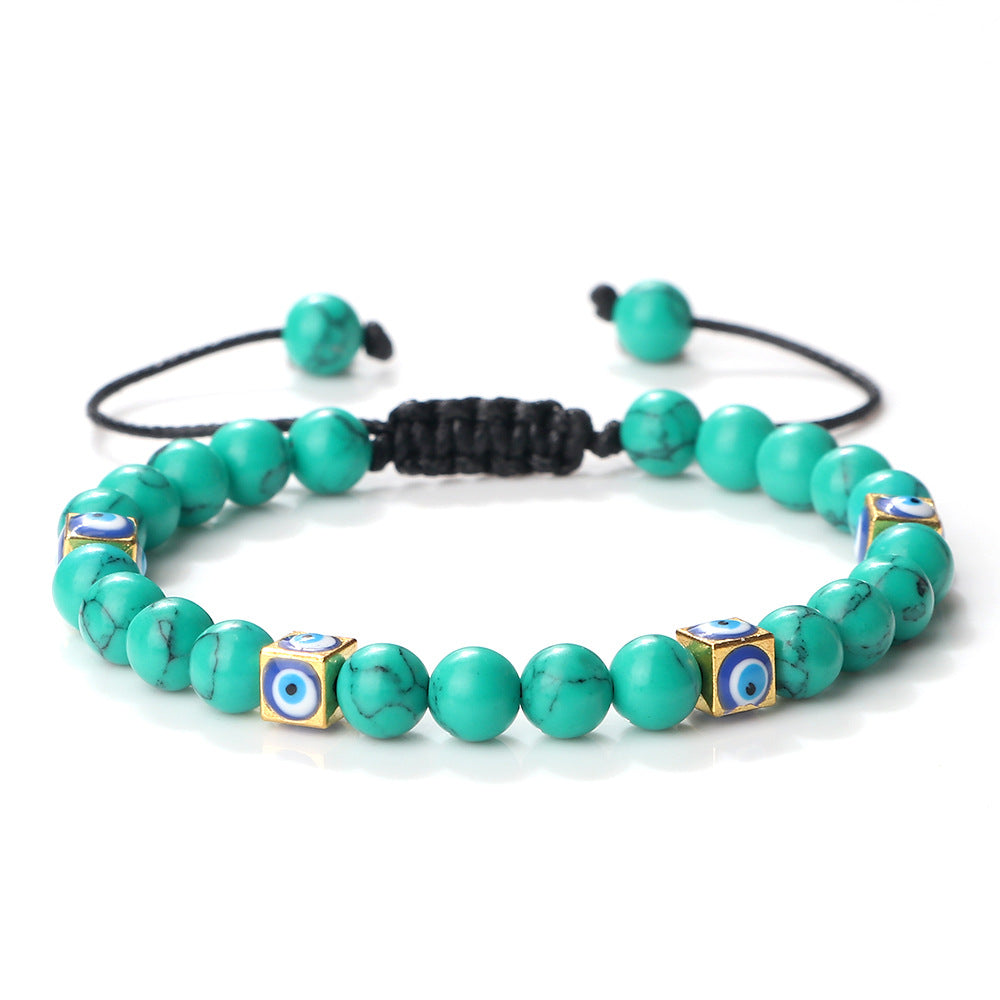 Wholesale Hand woven square Devil' s Eye bracelet