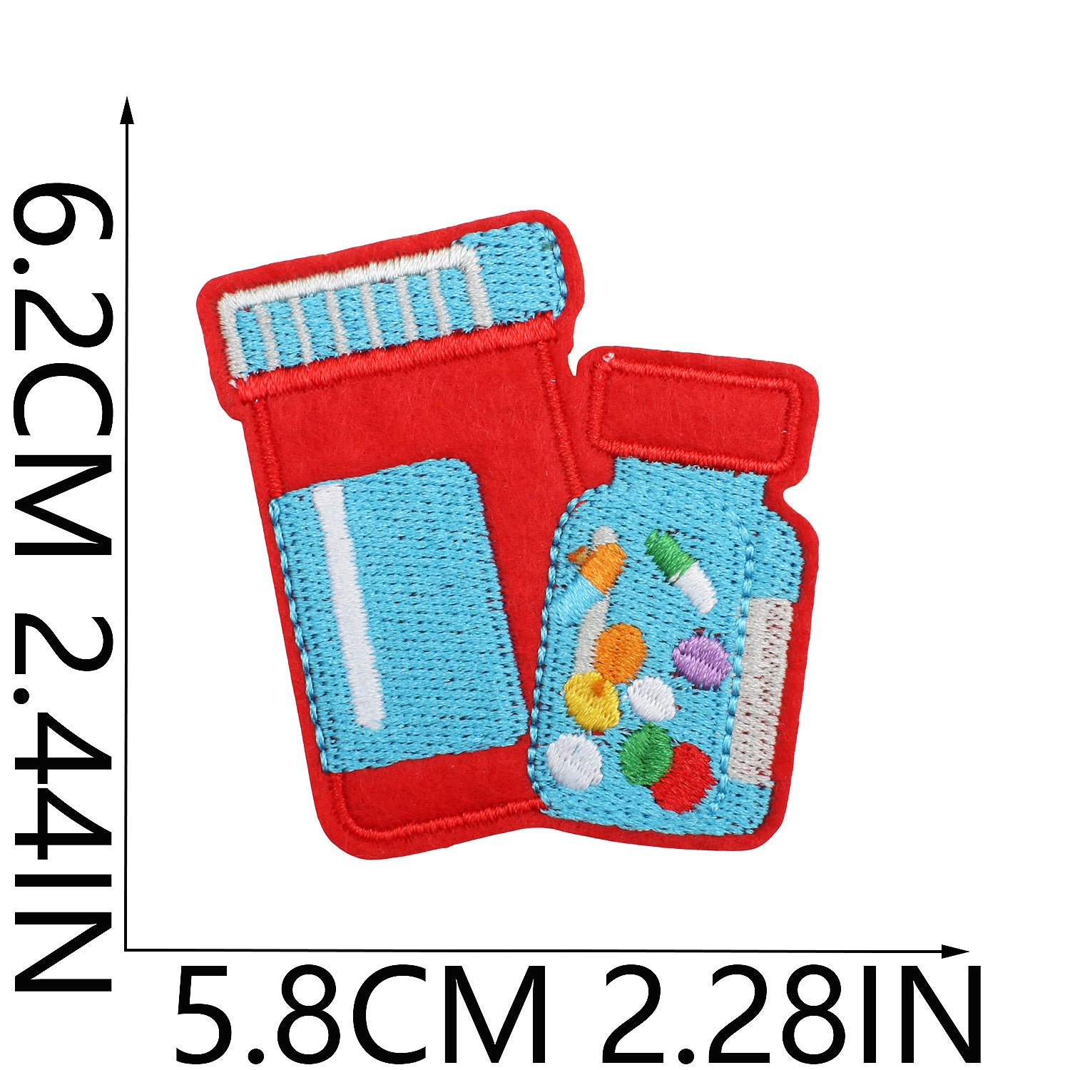 Wholesale Modern Red Blue Medical Rescue Team Embroidered Patches Cartoon Stethoscope Polyester Clothing Decoration Gift