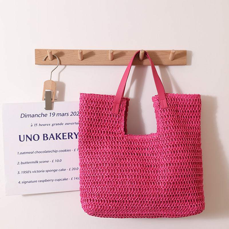 Wholesale of Simple and High-capacity Straw Woven Bags