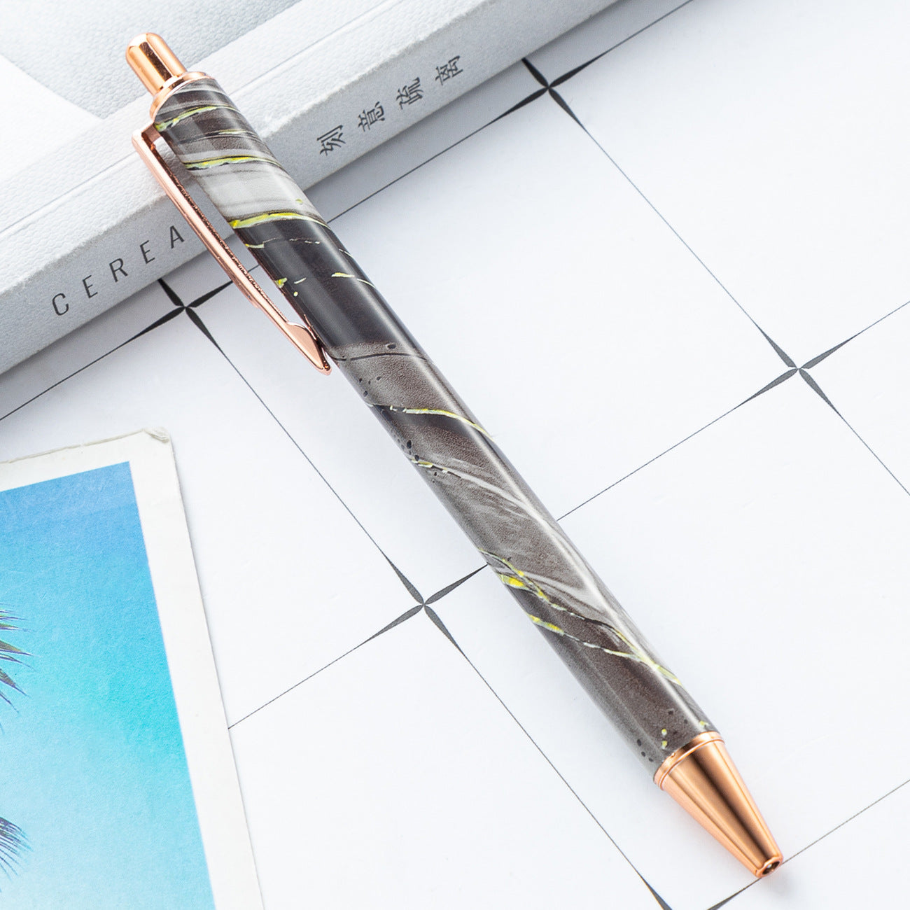 Wholesale New creative student cute printing pattern metal pen