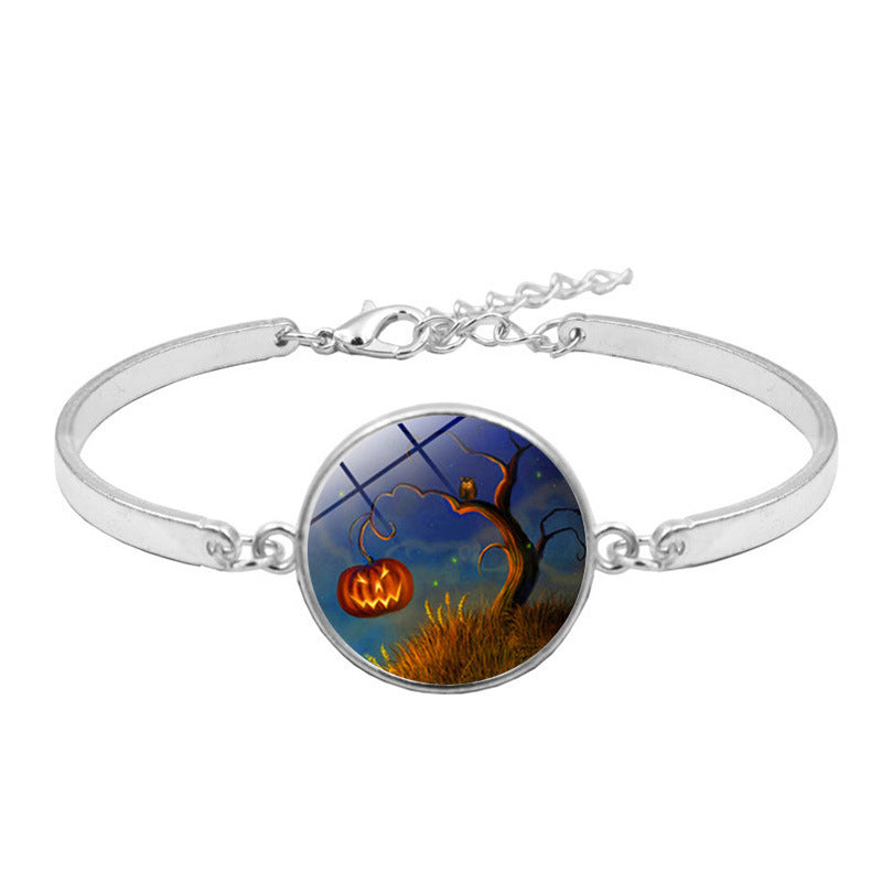 Wholesale Halloween Witch Time Stone Alloy Bracelet