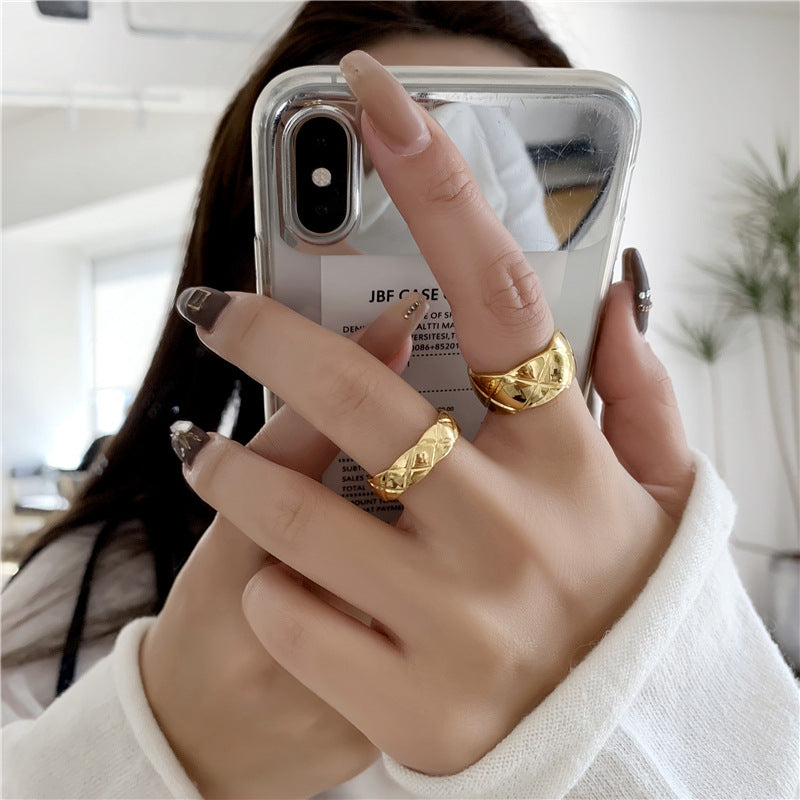 Wholesale 18K Gold Plated Stainless Steel Halo Ring