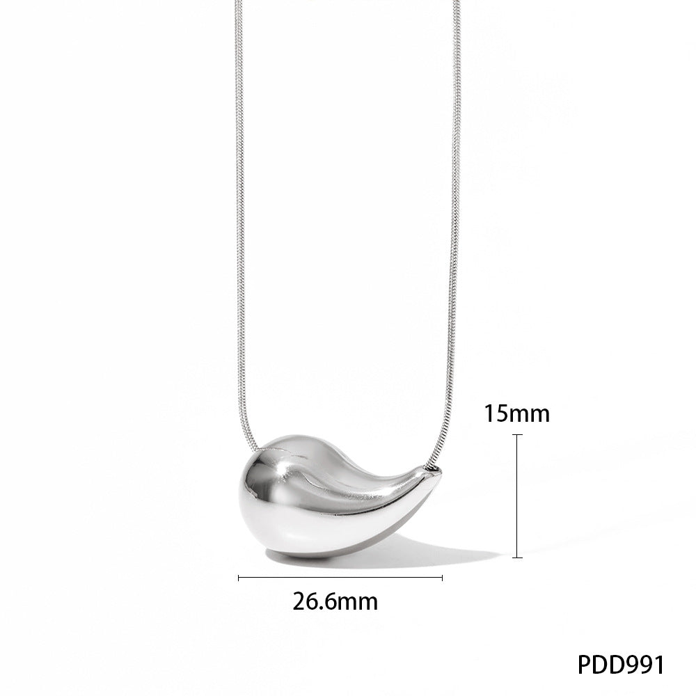 Wholesale Water Drop Titanium Steel Necklaces