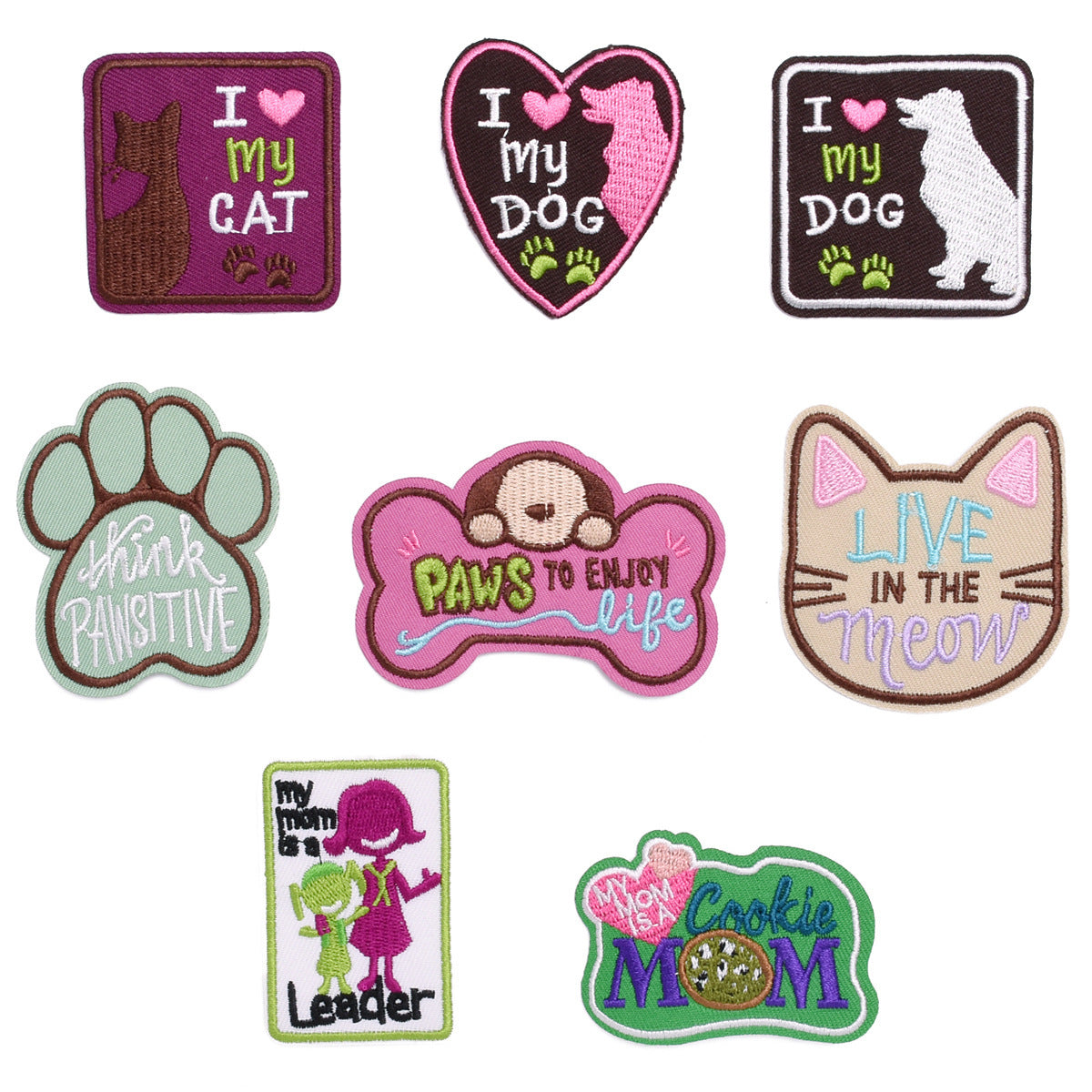 Wholesale Embroidered Cloth Cartoon Patches Set Of 8 Decorative Sew On Accent For Clothing