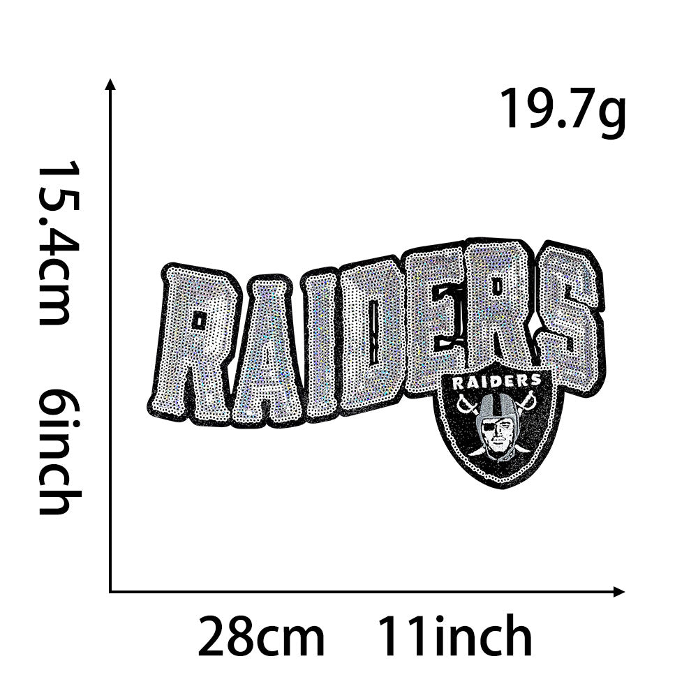 Wholesale Football Team Sequin Logo Patches Stylish Embroidered Applique For ets Boutique DIY Supply OLY Exclusive