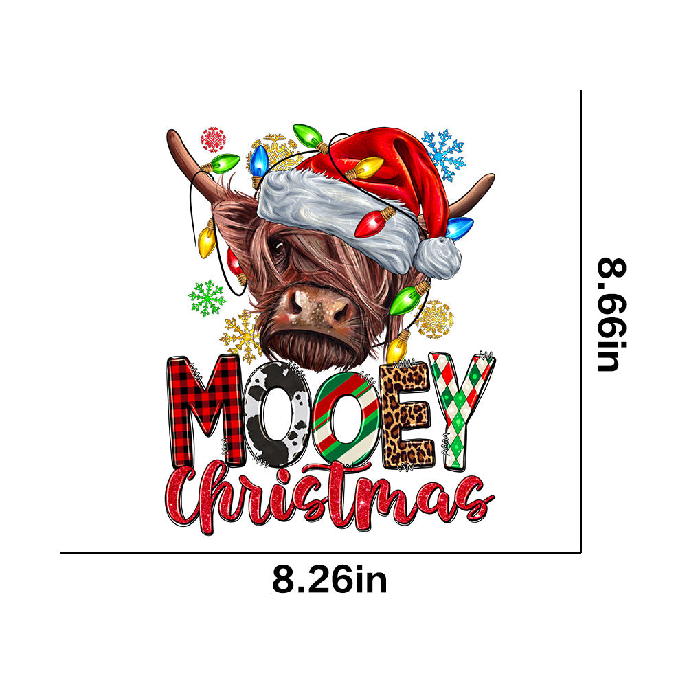 Wholesale 10pcs  Christmas heat transfer stickers  UV DTF Ready to Press Transfers Wraps