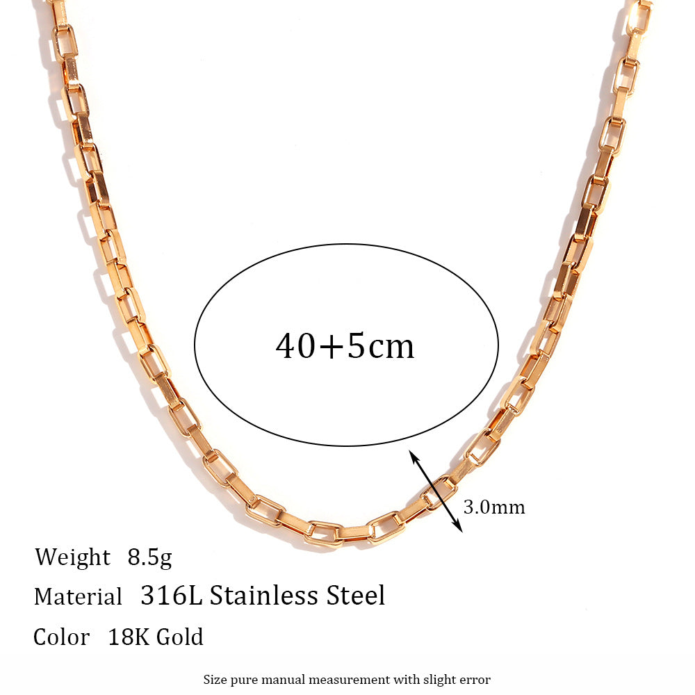 Wholesale blade chain box Stainless Steel Necklace