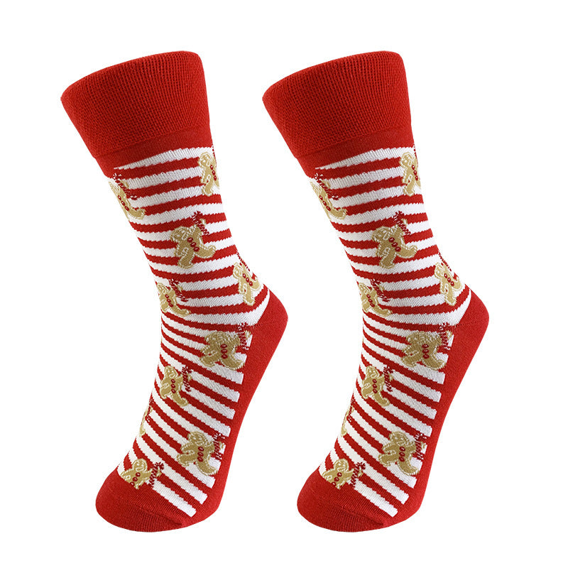 Wholesale New Elk Gingerbread Man Medium New Year's Christmas Celebration Manufacturer Socks