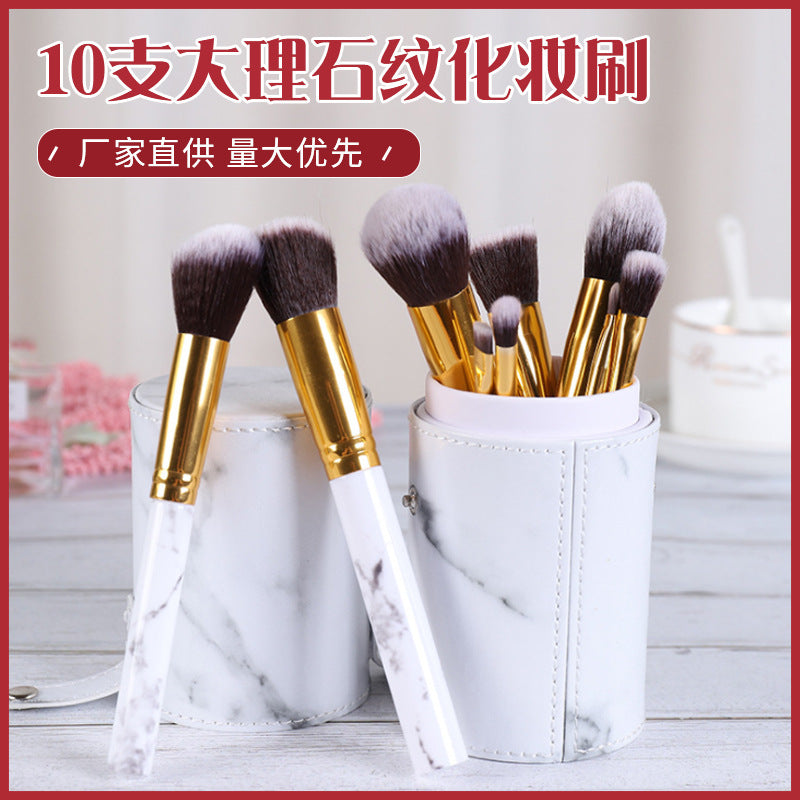 Wholesale of 10 Marble Makeup Brush Sets