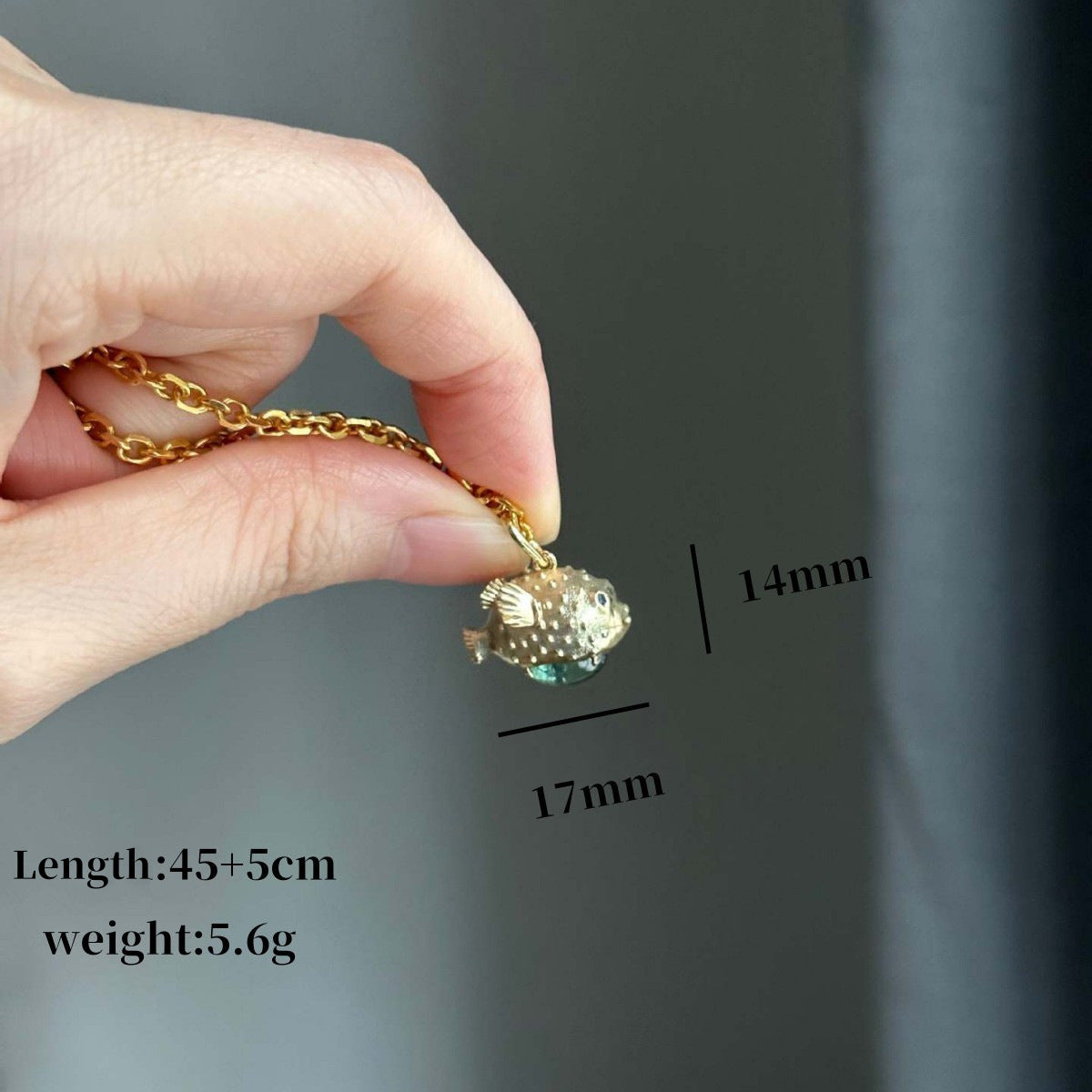 Wholesale Ocean series cute crab jellyfish goldfish pendant Necklaces