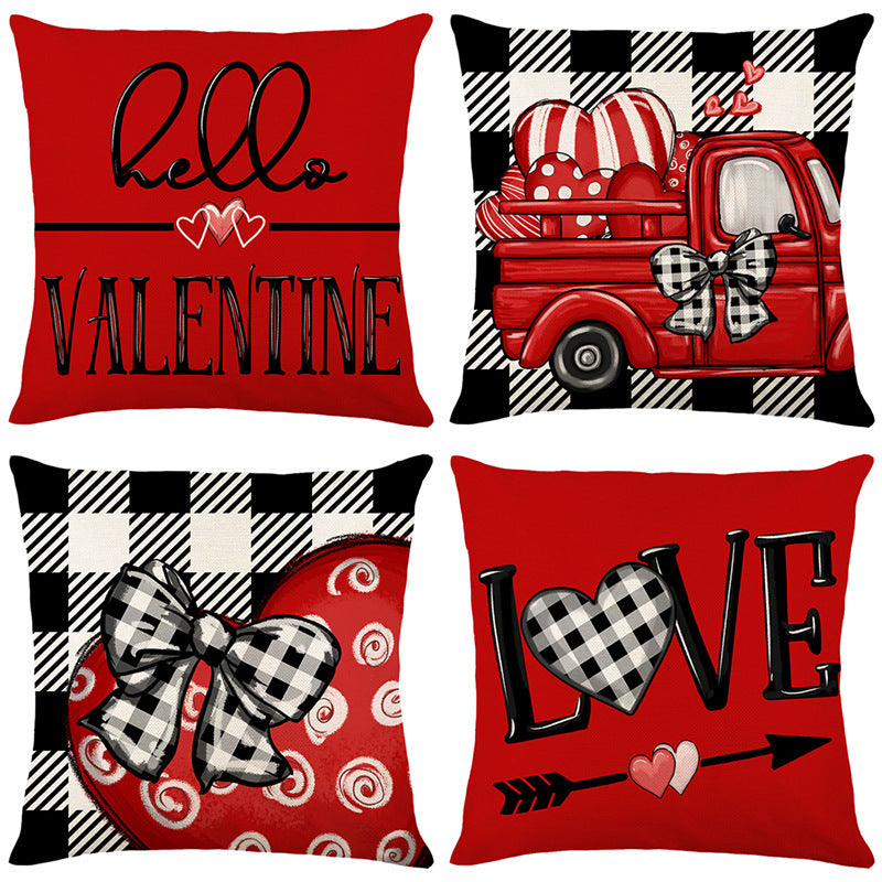Wholesale Valentine's Day Linen Love Pillow Covers