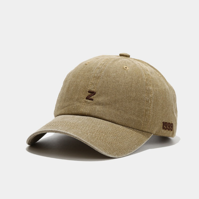 Wholesale Z Letter Embroidered Washed Vintage Baseball Old Big HeadOutdoor Sunshade Cap
