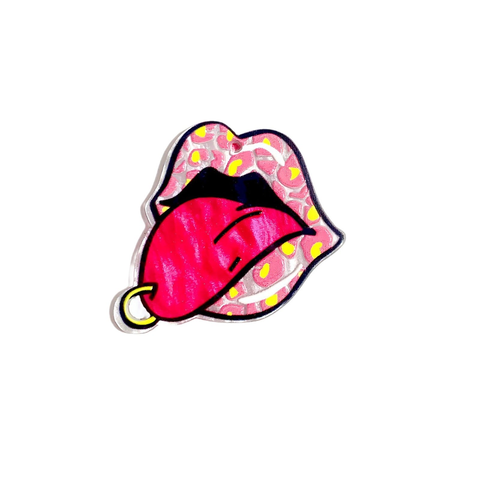 Wholesale 30pcs/ pack Cherry Skull Acrylic Flatback Pendant DIY Earrings Pendant