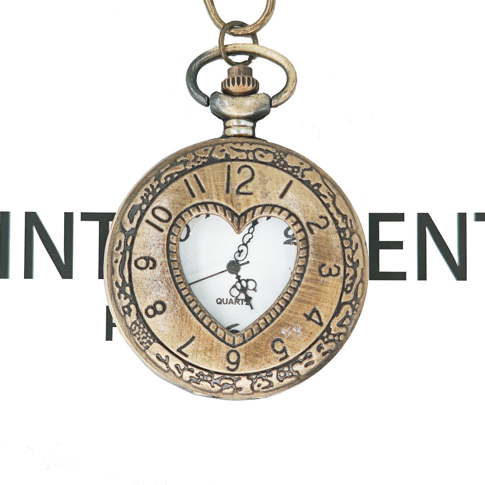 Wholesale Hollow out retro flip quartz pocket watch