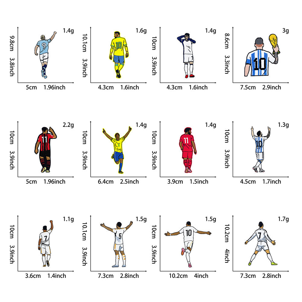 Wholesale Football Star Embroidered Patch Iron On DIY Cloth Badge For Clothing Stylish Fashion Accessory For Resale