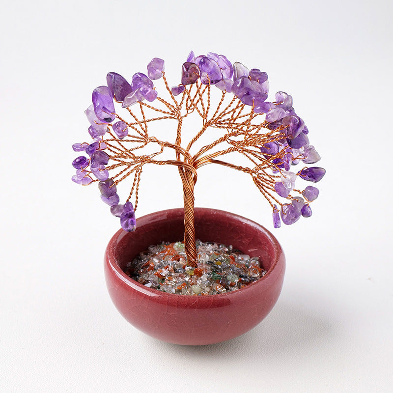 Wholesale of Natural Crystal Tree Ornaments