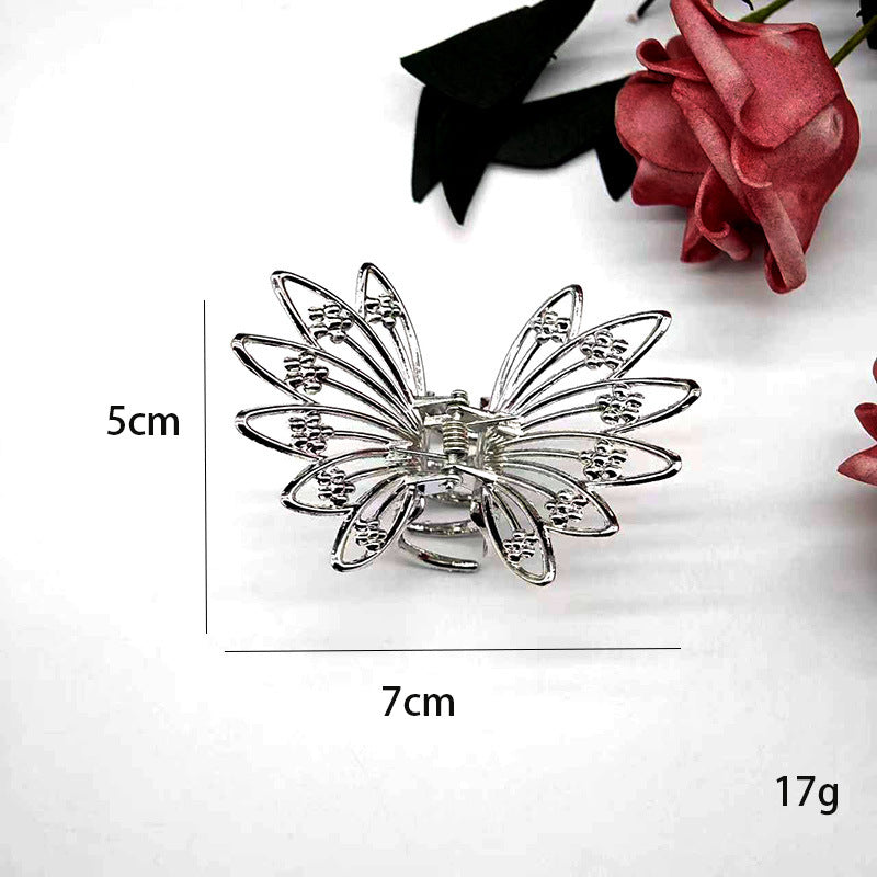 Wholesale Sweet Butterfly Clip Korean Korean-style Head Half-tied Hairpin Valentine's Day Cross-border Hollow Shark Clip Bangs Clip