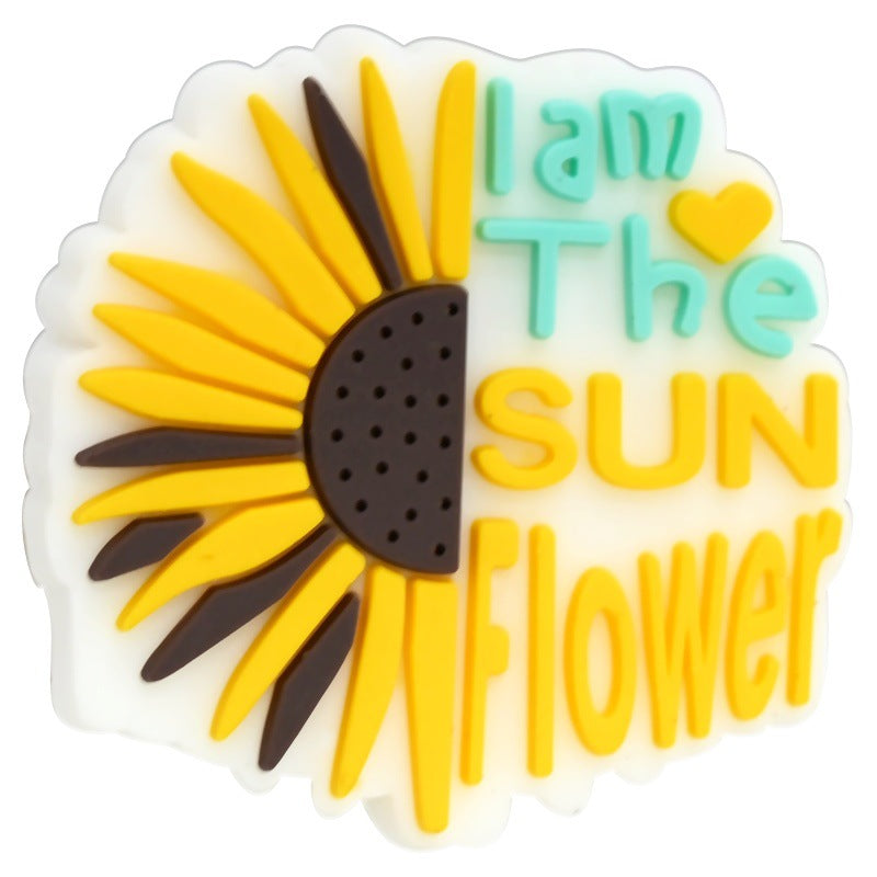 Wholesale  Random 100pcs/pack  Cartoon Sunflower Series Beads