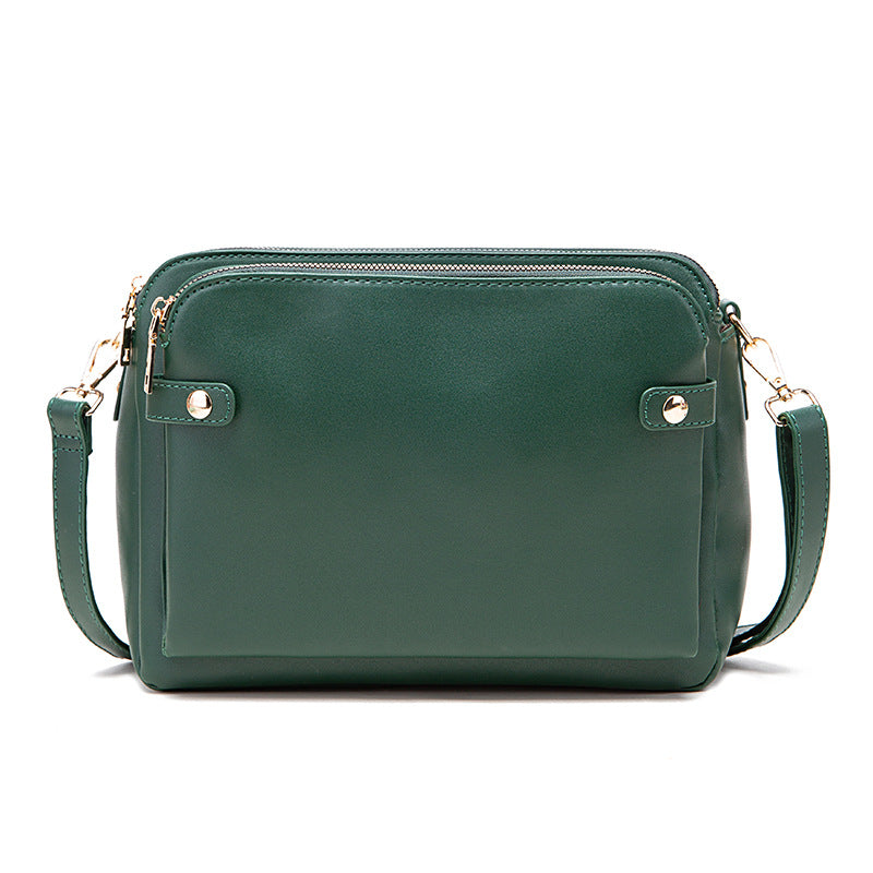 Wholesale Vintage Three-layer Leather Cross-body Bag