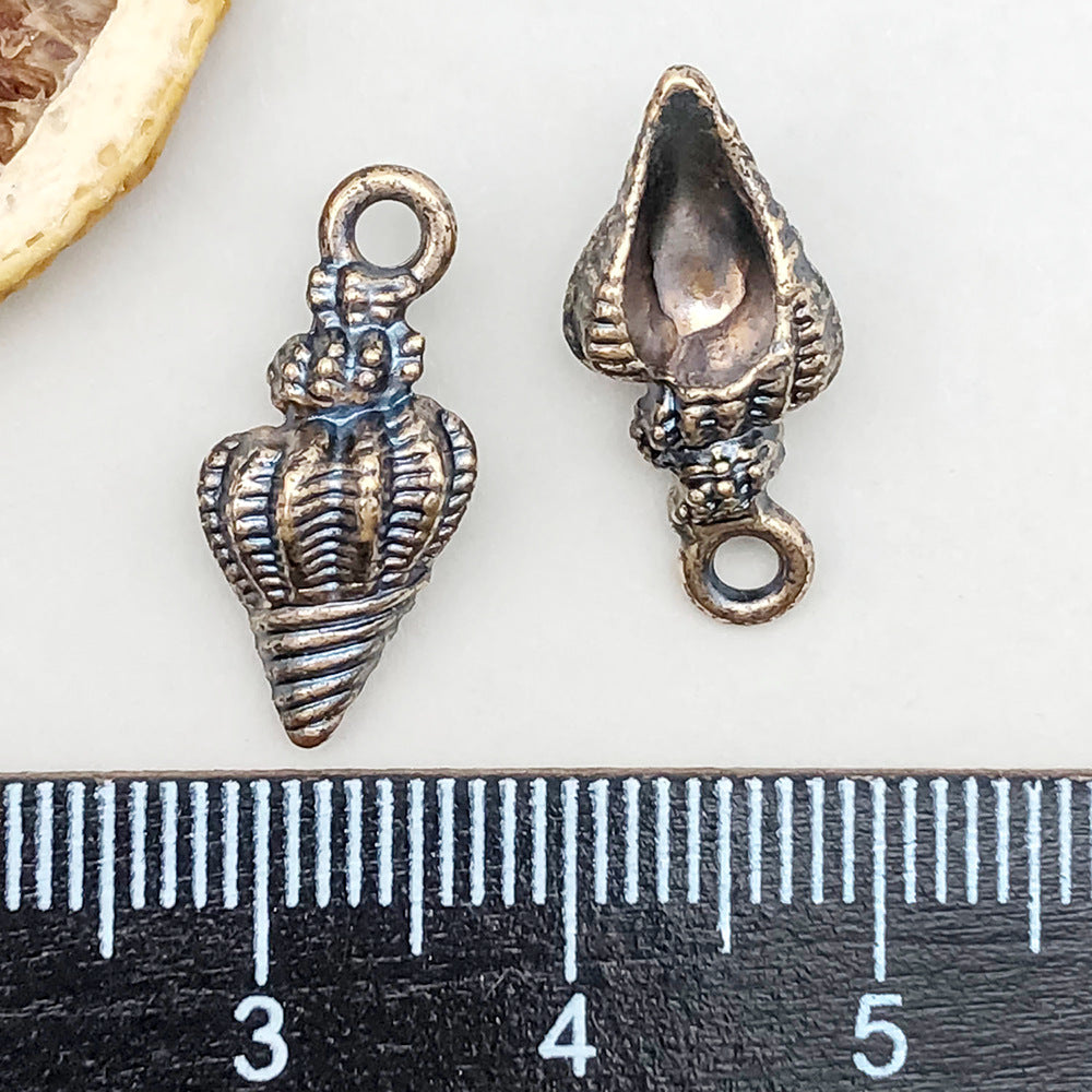 Wholesale 1 New Colored Drip Oil Alloy Simulation Shell Starfish Series DIY Pendant