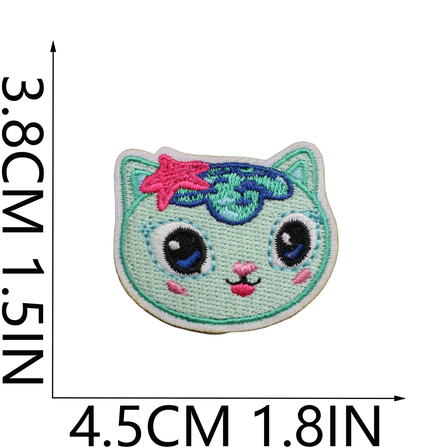 Wholesale Cute Cartoon Cat Embroidery Patch Polyester Thread Sew On Clothing Decoration Fashion Accessory For Girls Resale