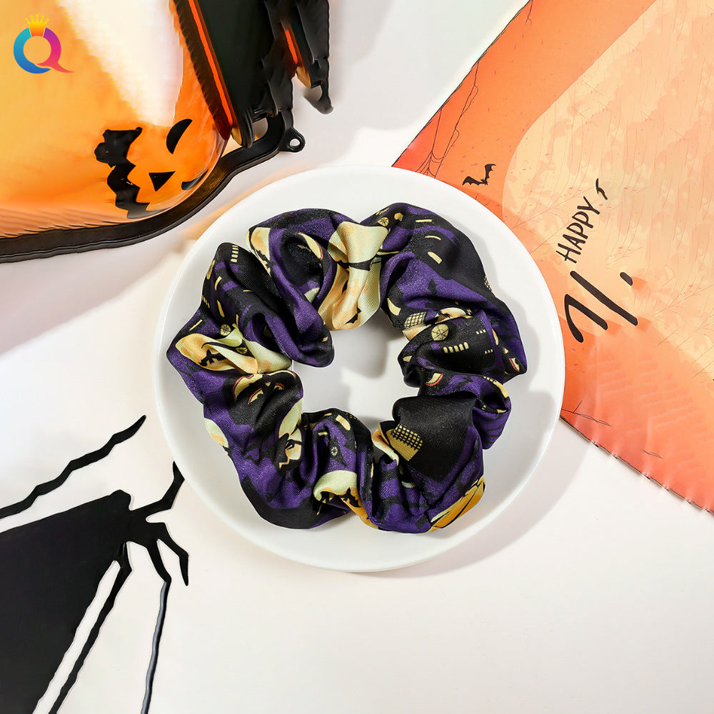 Wholesale Halloween Pumpkin Skull Personality Festive Hair Tie