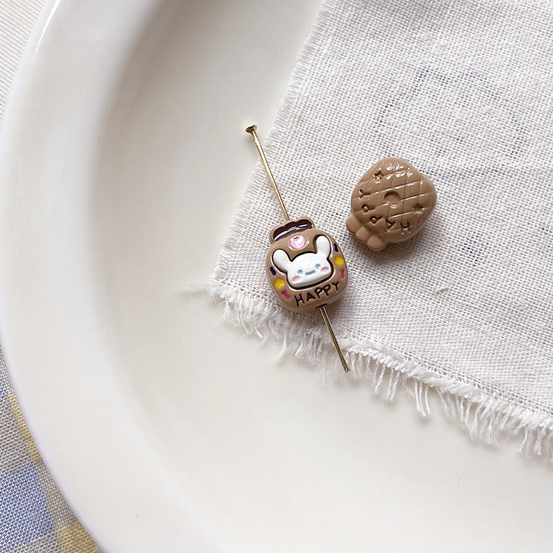 Wholesale 10pcs Cartoon Cute Dog Cute cartoon dog paw print Beads