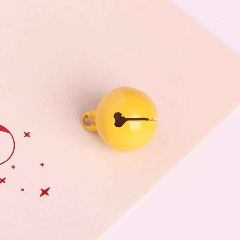 Wholesale DIY 14mm Candy Color Metal Paint Bell Keychain Accessories