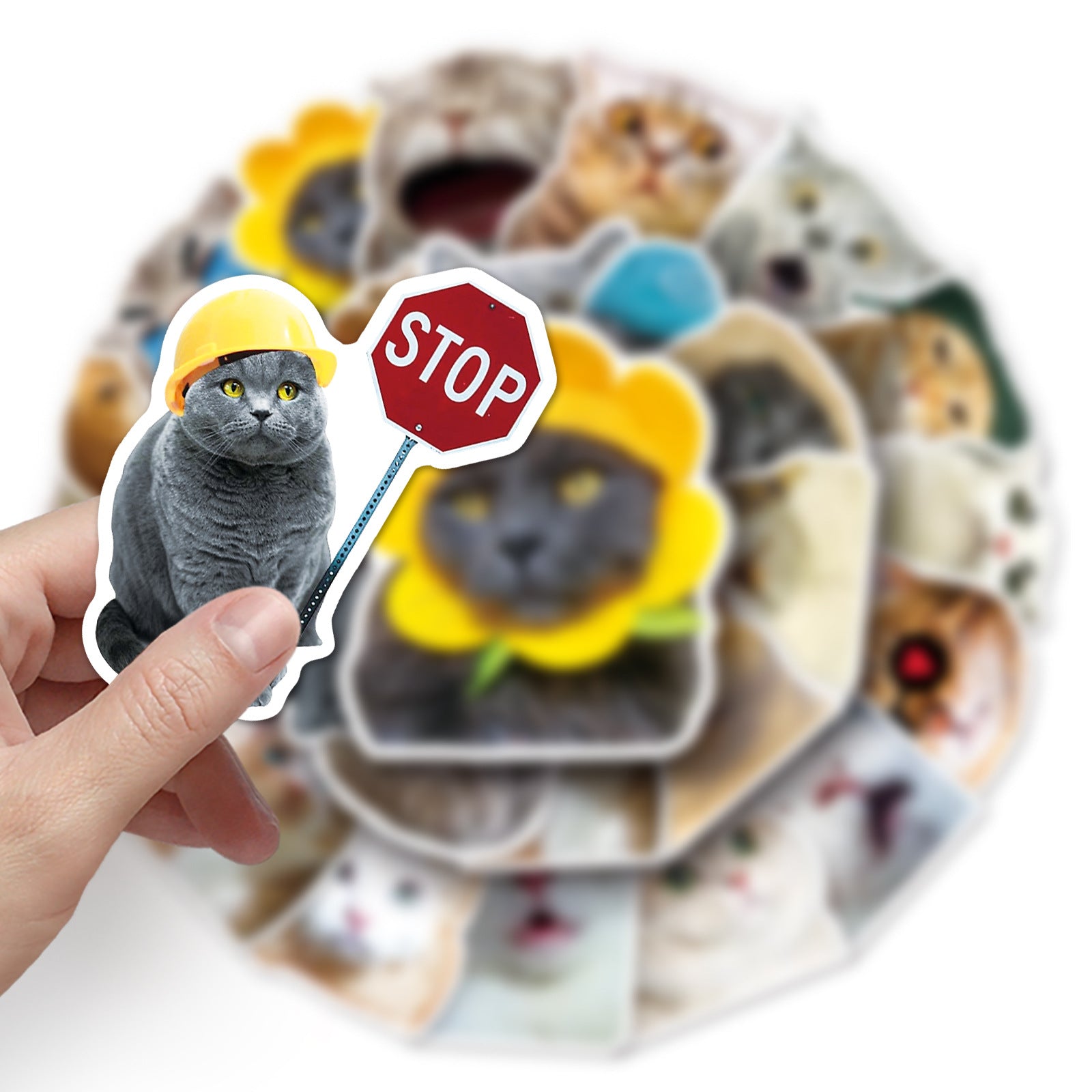 Wholesale 50pcs cat expression bag graffiti personality  sticker