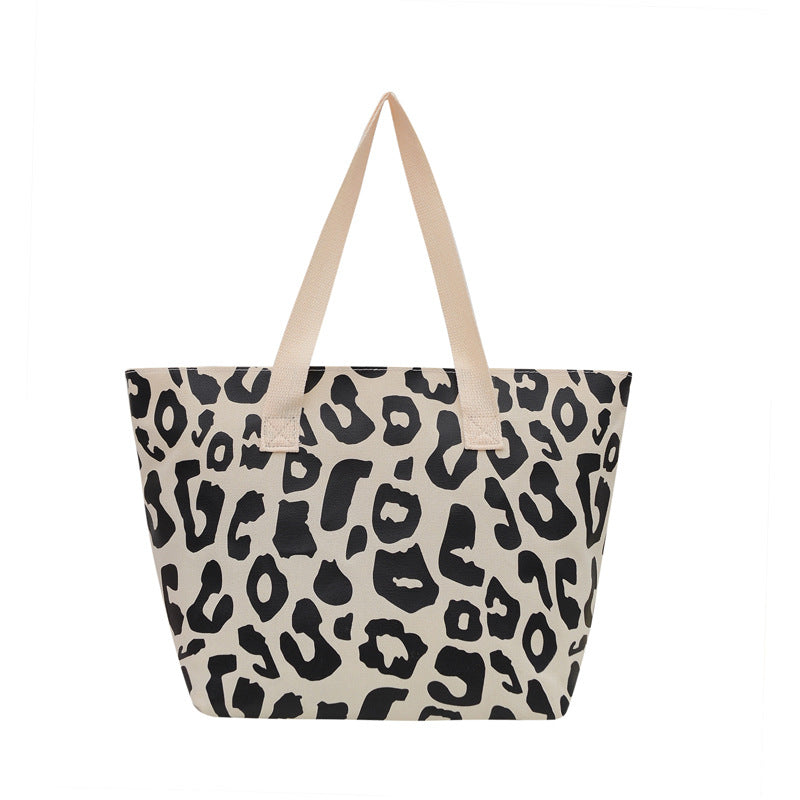Wholesale Cow Pattern Shoulder Handheld Large Capacity Tote Canvas Bag