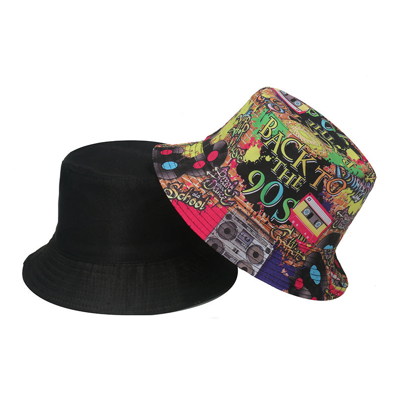 Wholesale Hat Fun Retro Graffiti Polyester Bucket Hat