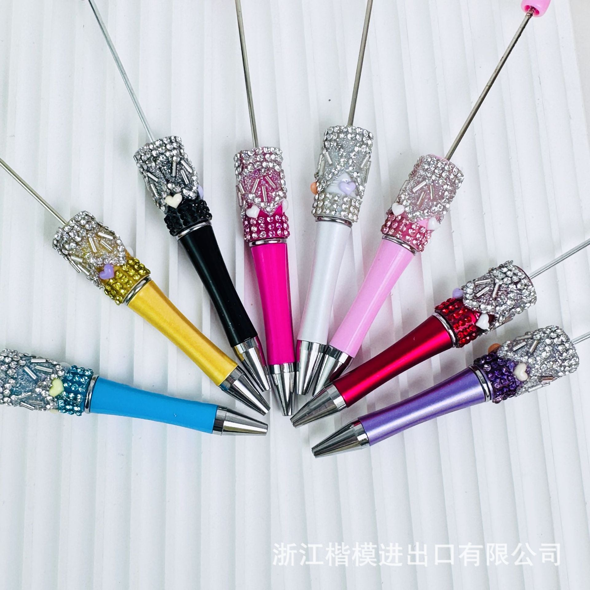 Wholesale crystal gravel diy beadable pen
