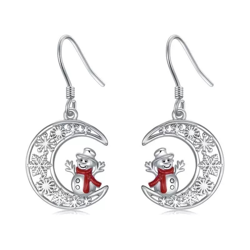 Wholesale Fun and playful snowman earrings for Christmas this winter