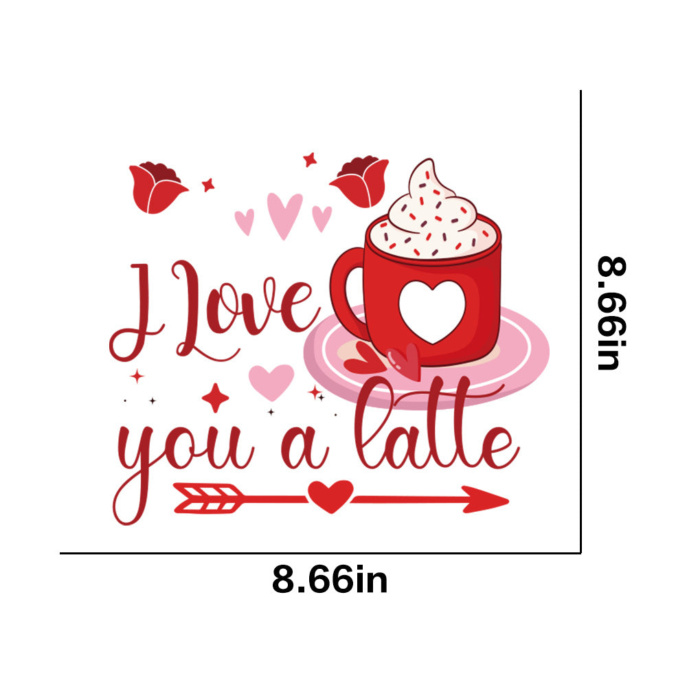 Wholesale 10pcs Pink Love Bear Valentine's Day UV DTF Ready to Press Transfers Wraps