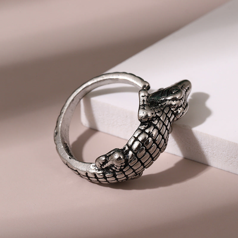 Wholesale Men's Crocodile Open Alloy Ring