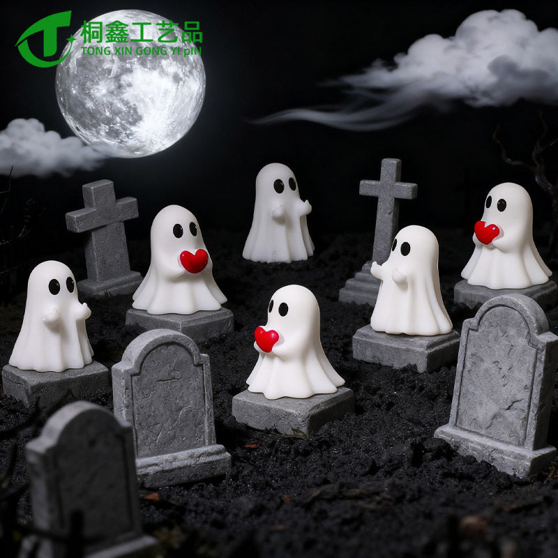 Wholesale Resin Ghost Middle Finger Figurine Funny  Decor Party Gift Home Decor