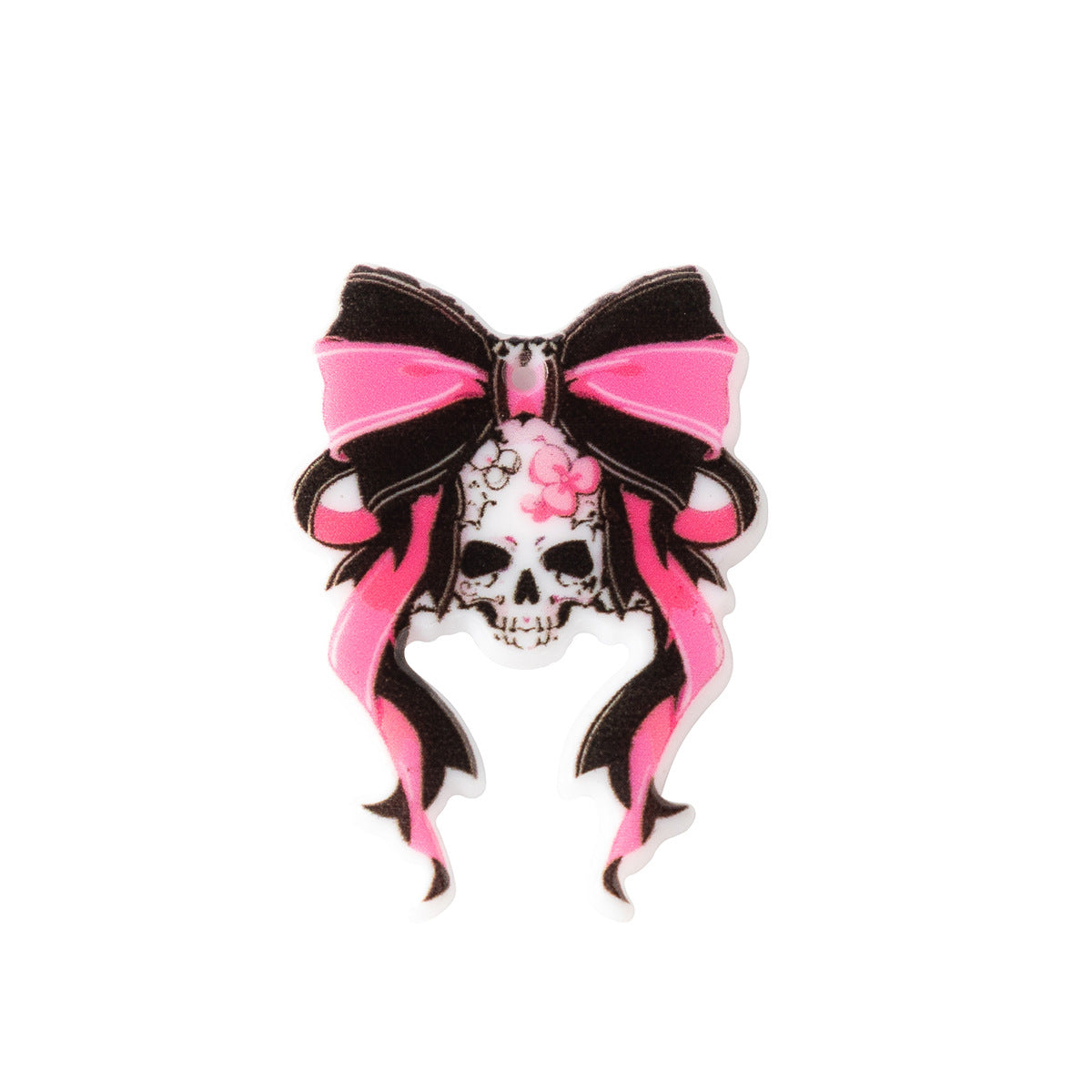 Wholesale Halloween Skull Charm Bow Tie Ribbon Accessories FlatBack