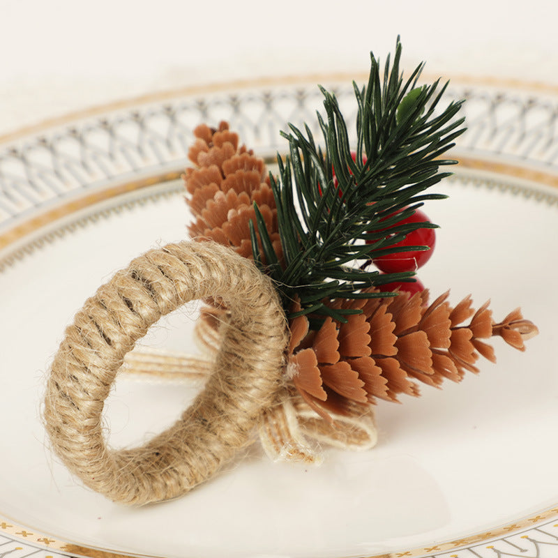 Wholesale Western Christmas Decorative Pineapple Napkin Rings