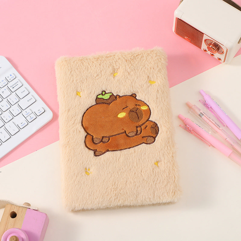 Wholesale Plush Hardcover Pocket Book Cute Cartoon Bear Plush Book Portable Notepad