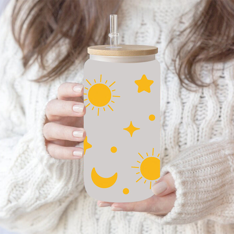 Wholesale Sun Moon Star Cluster Case 16oz Cup UV DTF Wraps