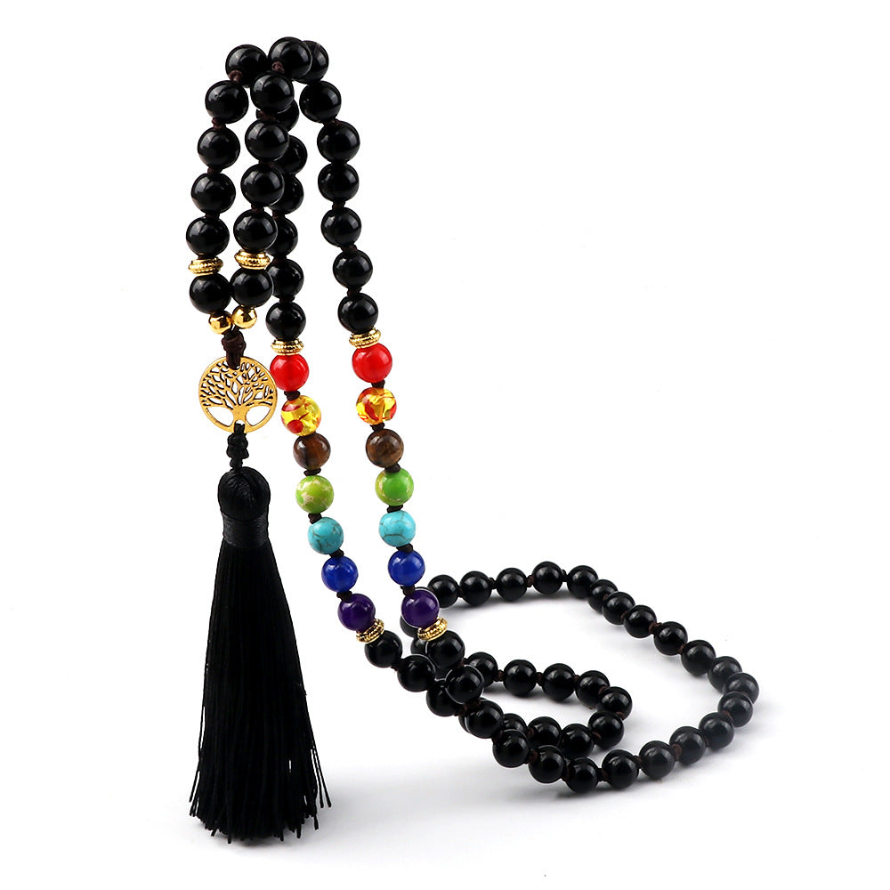 Brazalete de amatista de tigre estirado de tigre con cuentas de 8 mm