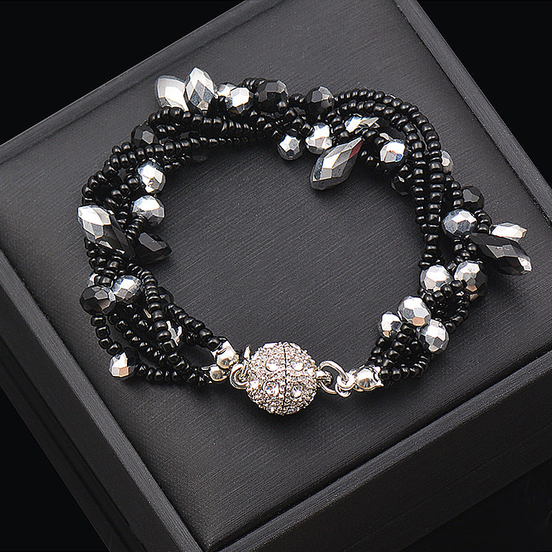 Wholesale Magnet Multicolor Drop Shape Crystal Beads Bracelet Necklace