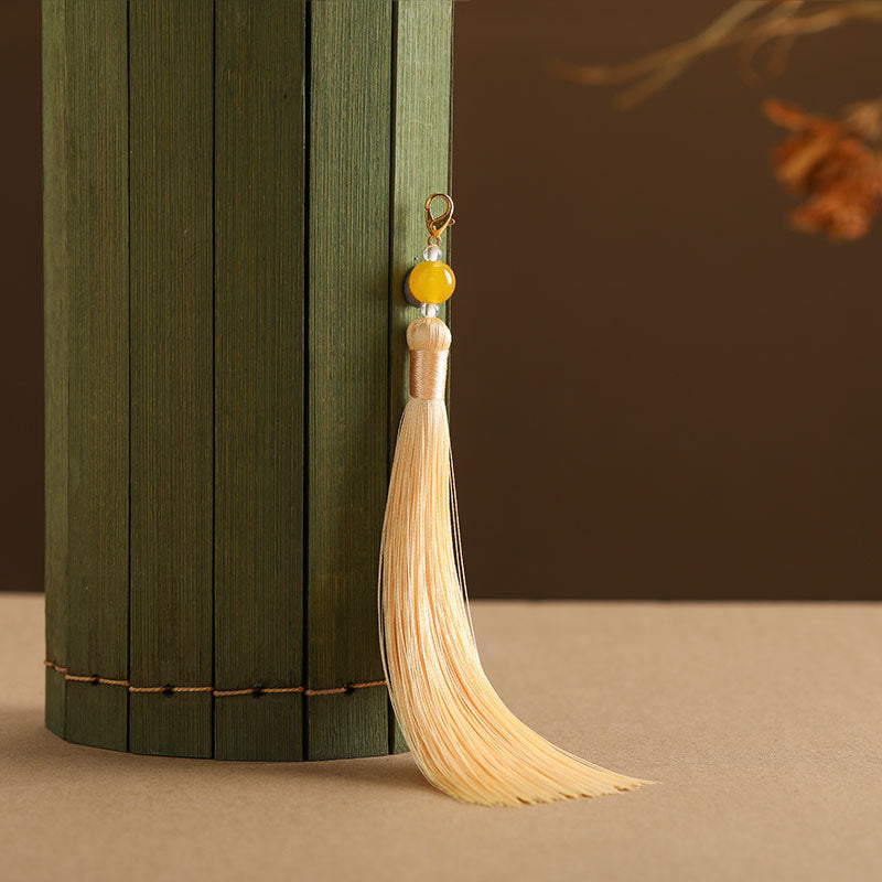 Wholesale 12CM Beaded Lobster Clasp Tassel Pendant