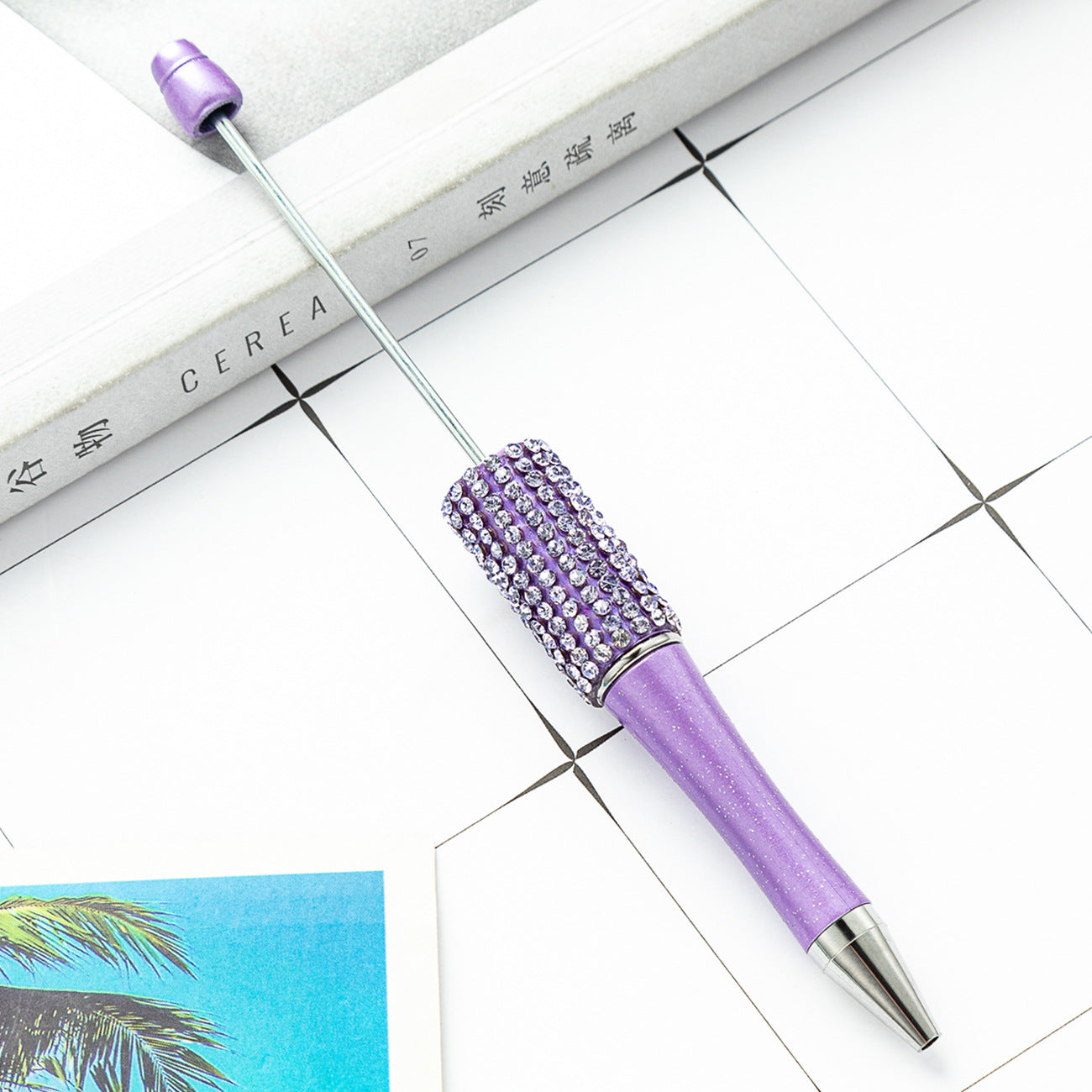 Wholesale 500pcs Beadable Pens Rhinestone Pens Handmade Plastic Diamond Pen